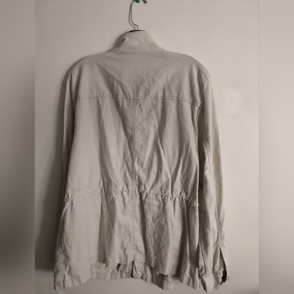 Women's Cream Jacket with Eyelet Detail - Picture 2 of 3